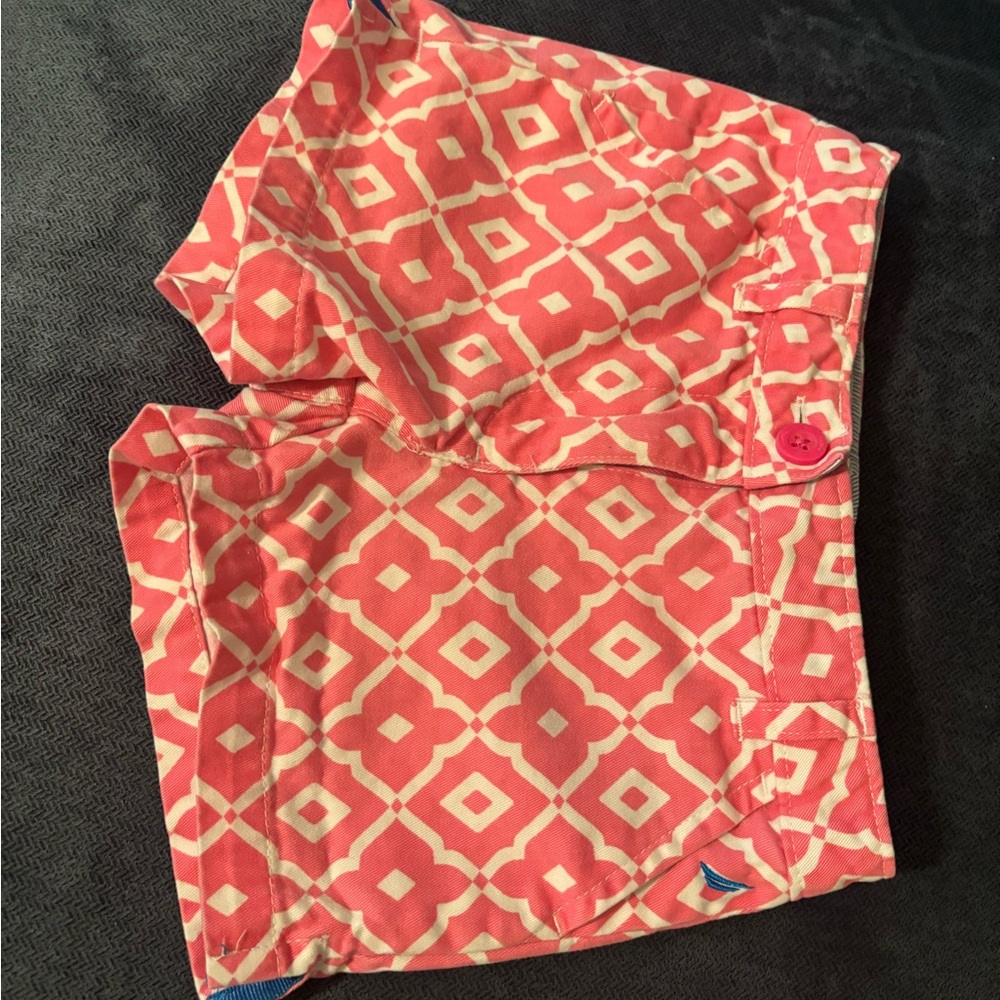 Stylish Pink Geometric Girl's Shorts